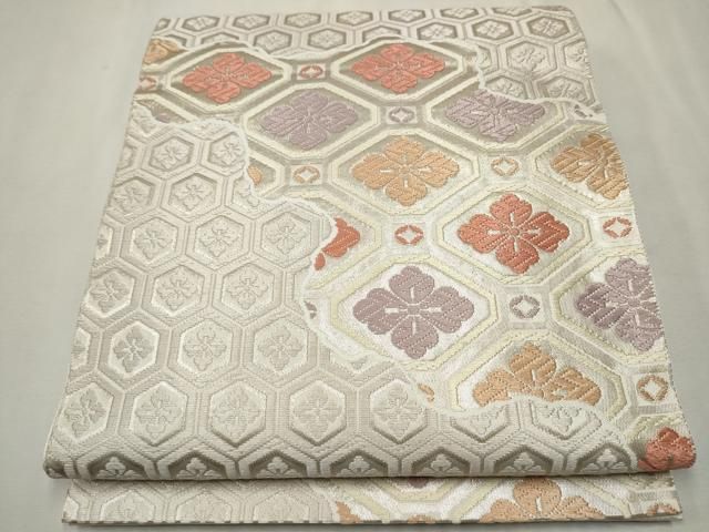 平和屋着物●西陣　川島織物　六通柄　本袋帯　唐織　蜀江花文　金糸　正絹　逸品　CAAT0866hy 平和屋着物○西陣 川島織物 六通柄 本袋帯 唐織 蜀江花文 金糸 正絹