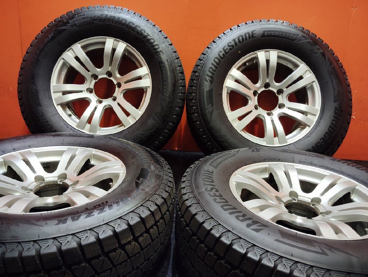 BS BLIZZAK DM-V3 265|70R17 スタッドレス MANARAY 17インチ 7.5J6HPCD139.7 28 22年製 バリ溝 ランクルプラド等 KTL404