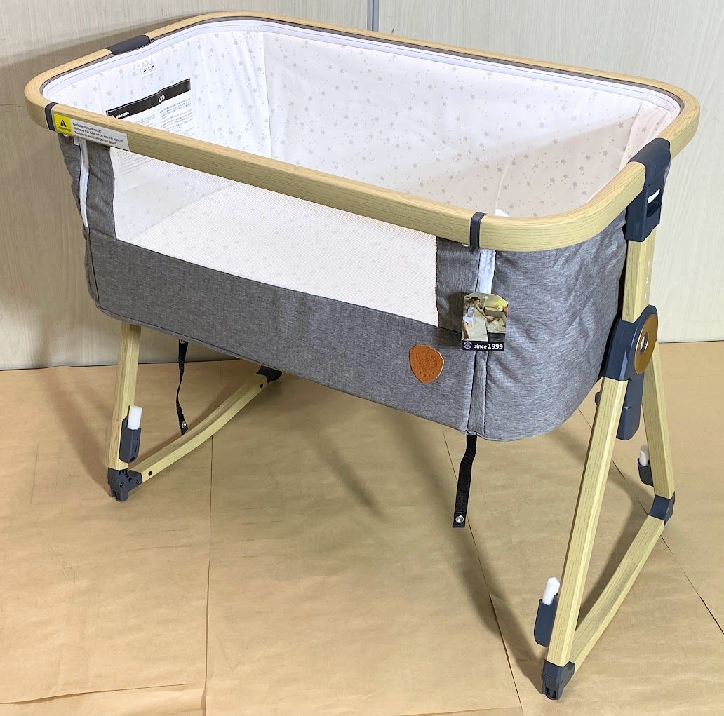 極美品】HZDMJ ベビーベッド グレー