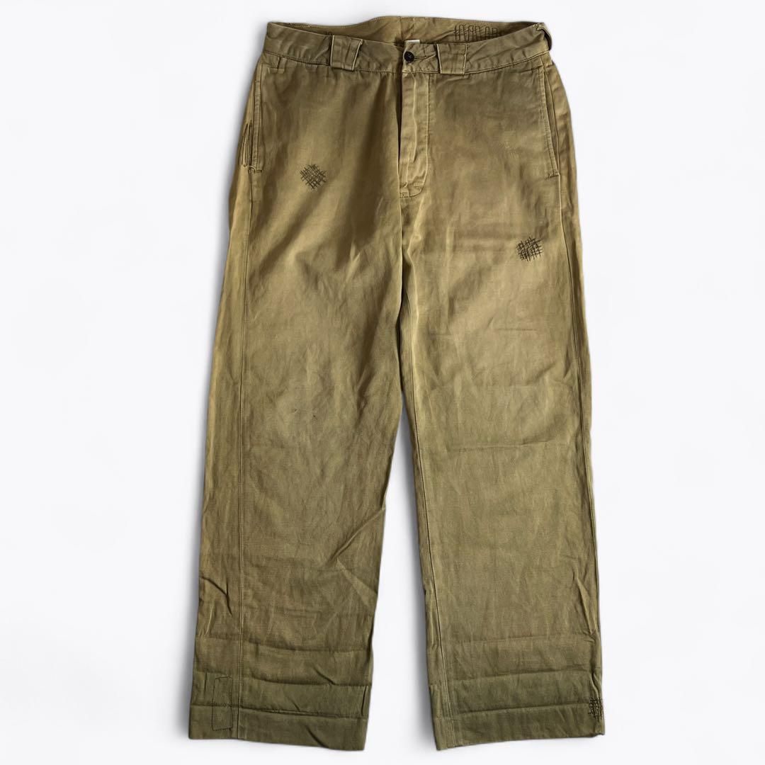 ⚫︎RRL CHINO OFFICER PANTS リペア加工 W30×L32 2000000016306