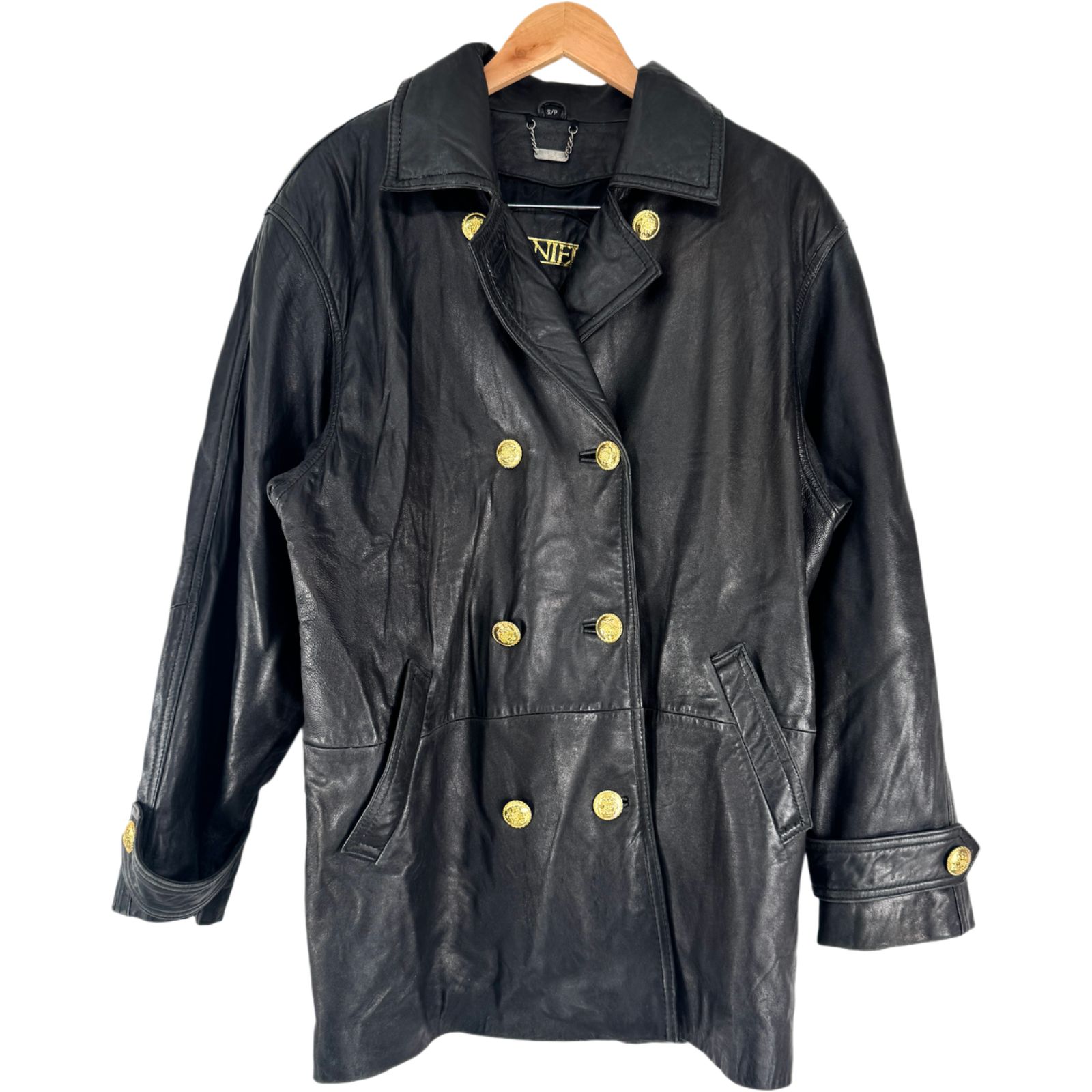 80s ヴィンテージ DANIER 本革 レザージャケット 7185 金ボタン ハーフ