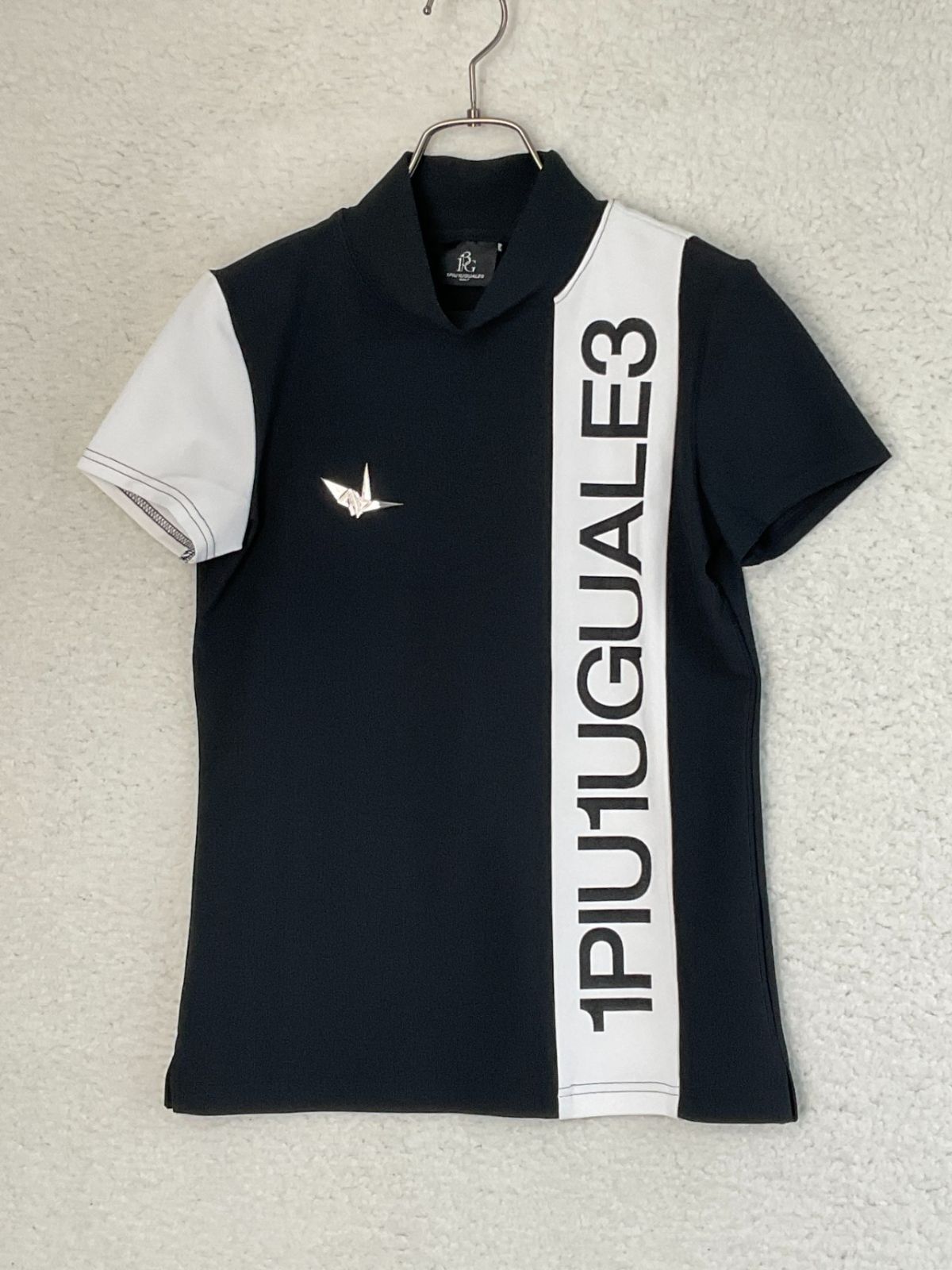 【未使用】1piu1uguale3 GOLF バイカラーロゴ半袖ポロ サイズ2 未使用品】1PIU1UGUALE3 GOLF バイカラーロゴ半袖ポロシャツ