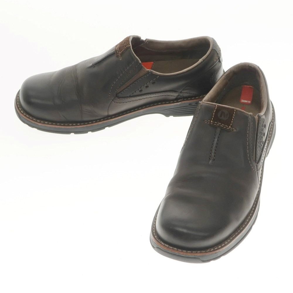 【中古】メレル MERRELL レザー スリッポン スニーカー ダークブラウン【サイズ7.5】【メンズ】-0