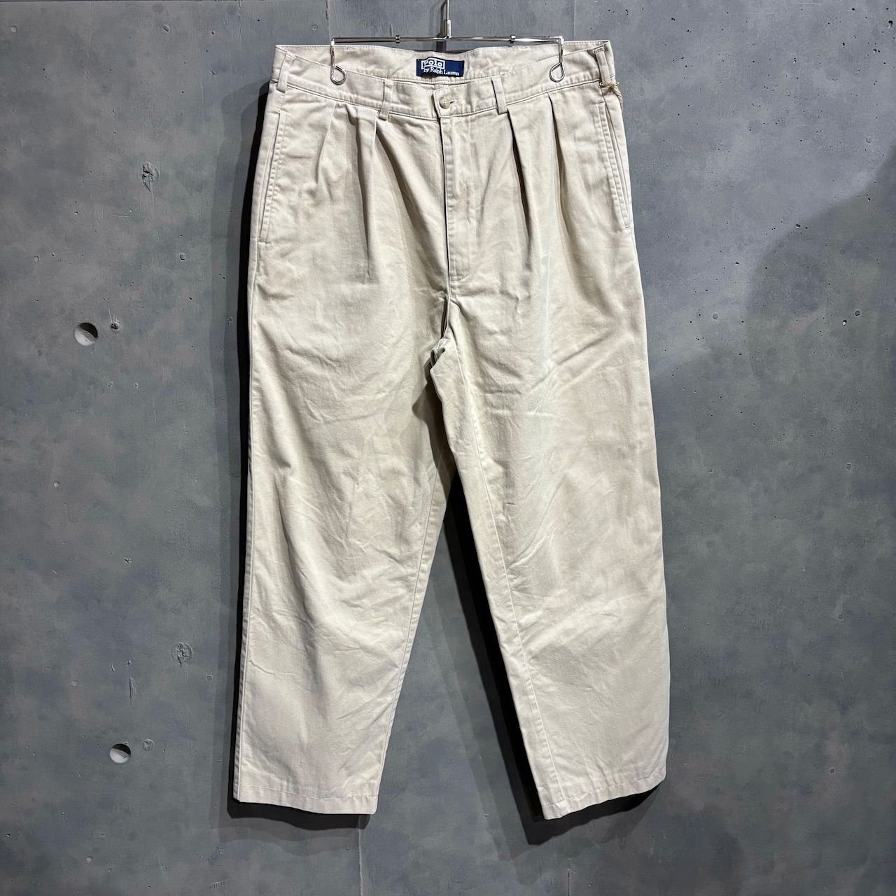 90〜00s Polo by Ralph Lauren ツータックチノパンツ ボックスタグ