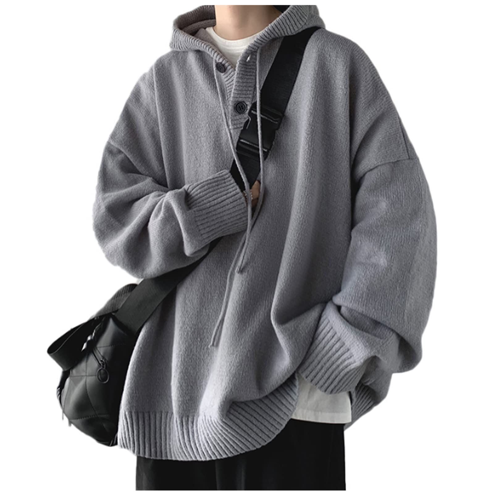 【新着商品】春 パーカー 秋 無地 韓国風 ゆったり ビッグシルエット メンズ M [フェイミー] ~ L