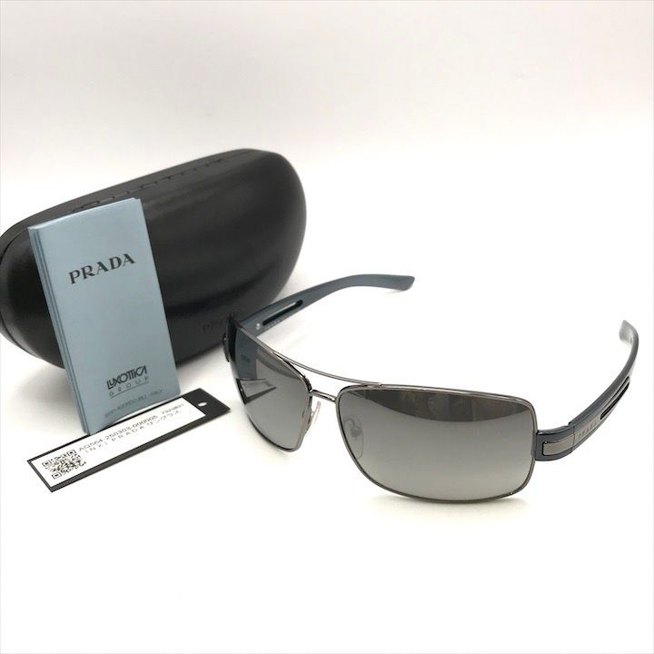 PRADA プラダ ロゴ 64ロ12 サングラス アイウェア メガネ ブラック ケース付き a7493