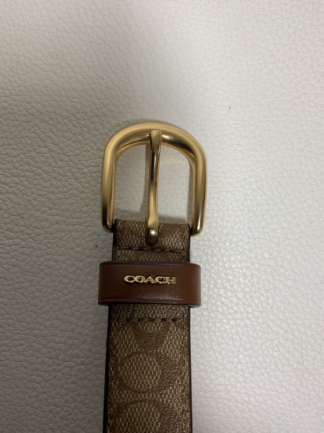 中古美品正規品 COACH ブラウンモノグラムベルト - メルカリ 