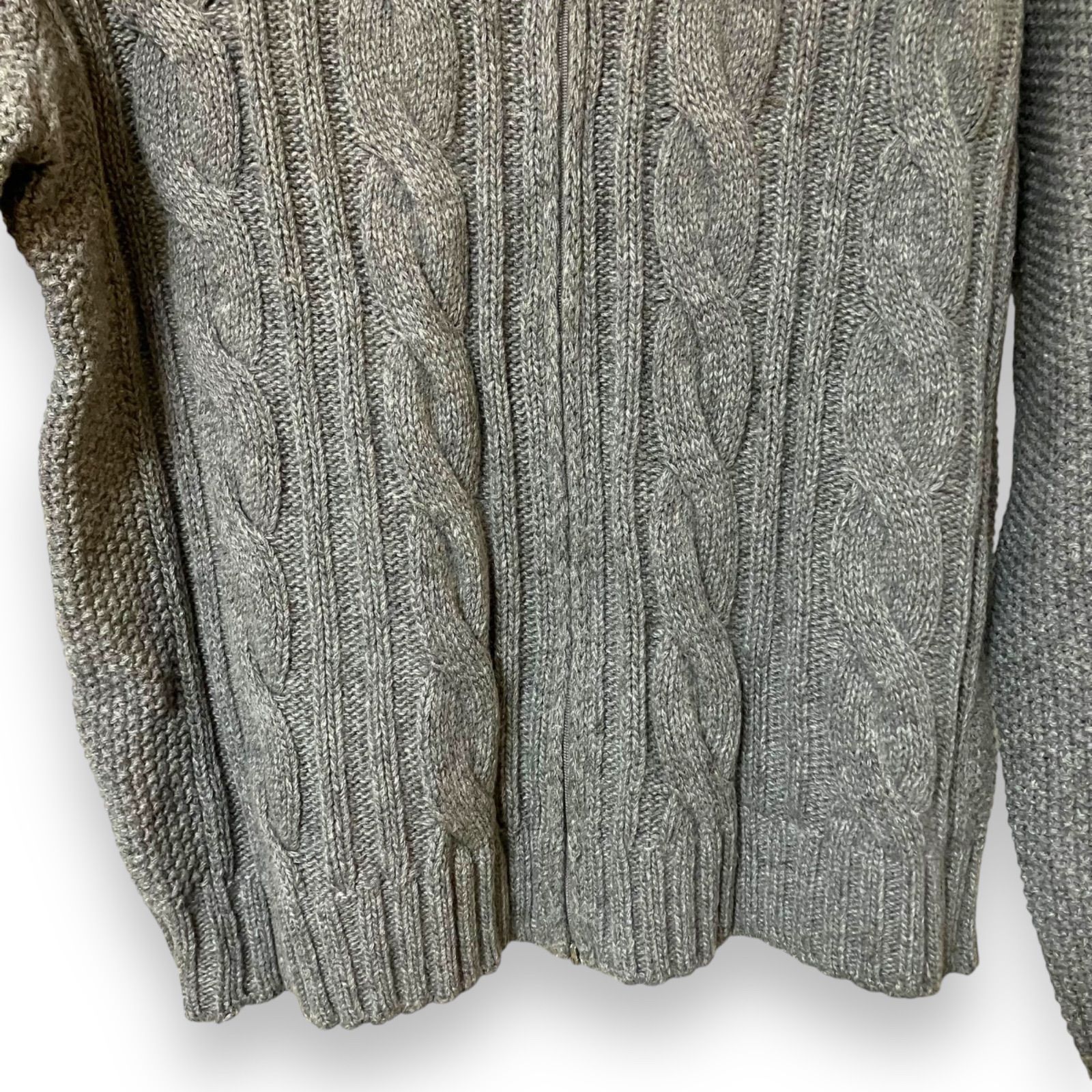 MaxMara(マックスマーラ)ダブルジップニットジャケット グレー