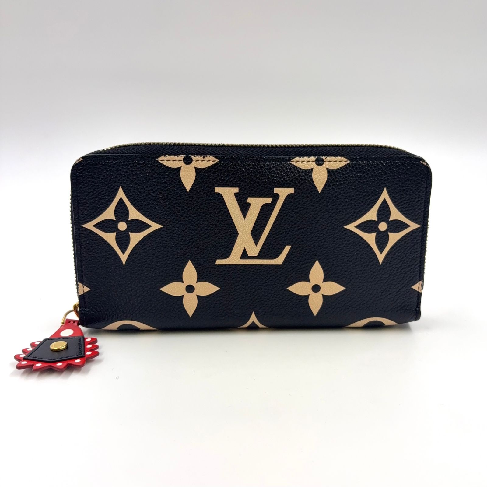 LOUIS VUITTON バイカラー アンプランド レザー アイボリー×ブラック 財布 ゴールド M69698