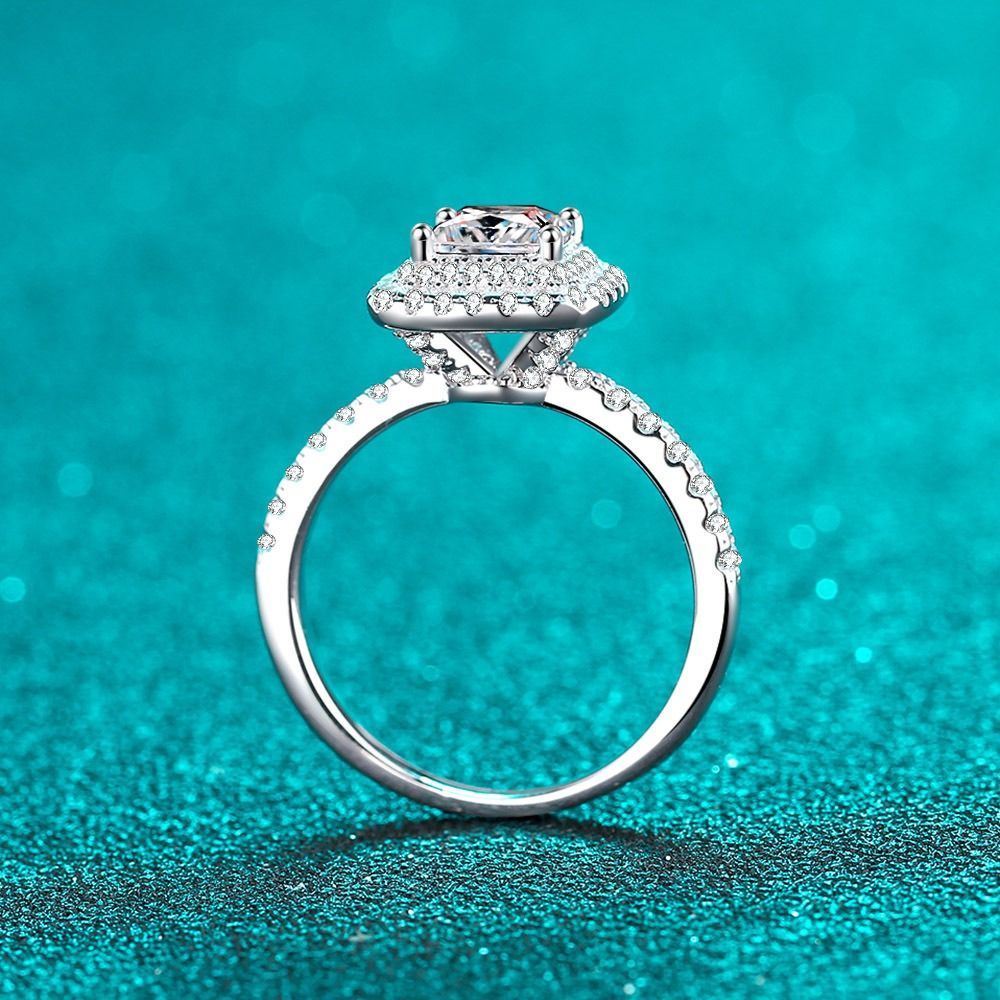 【完売続出】モアサナイト1ct×シルバー925 リング 楽天市場】リング 指輪 モアサナイト 1ct シルバー925 人工