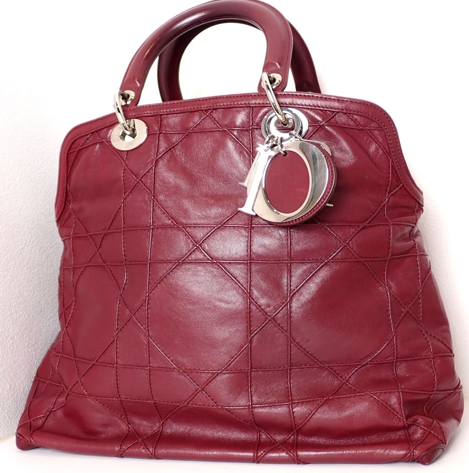 Christian Dior ディオール レザー ハンドバッグ パイソン トート 