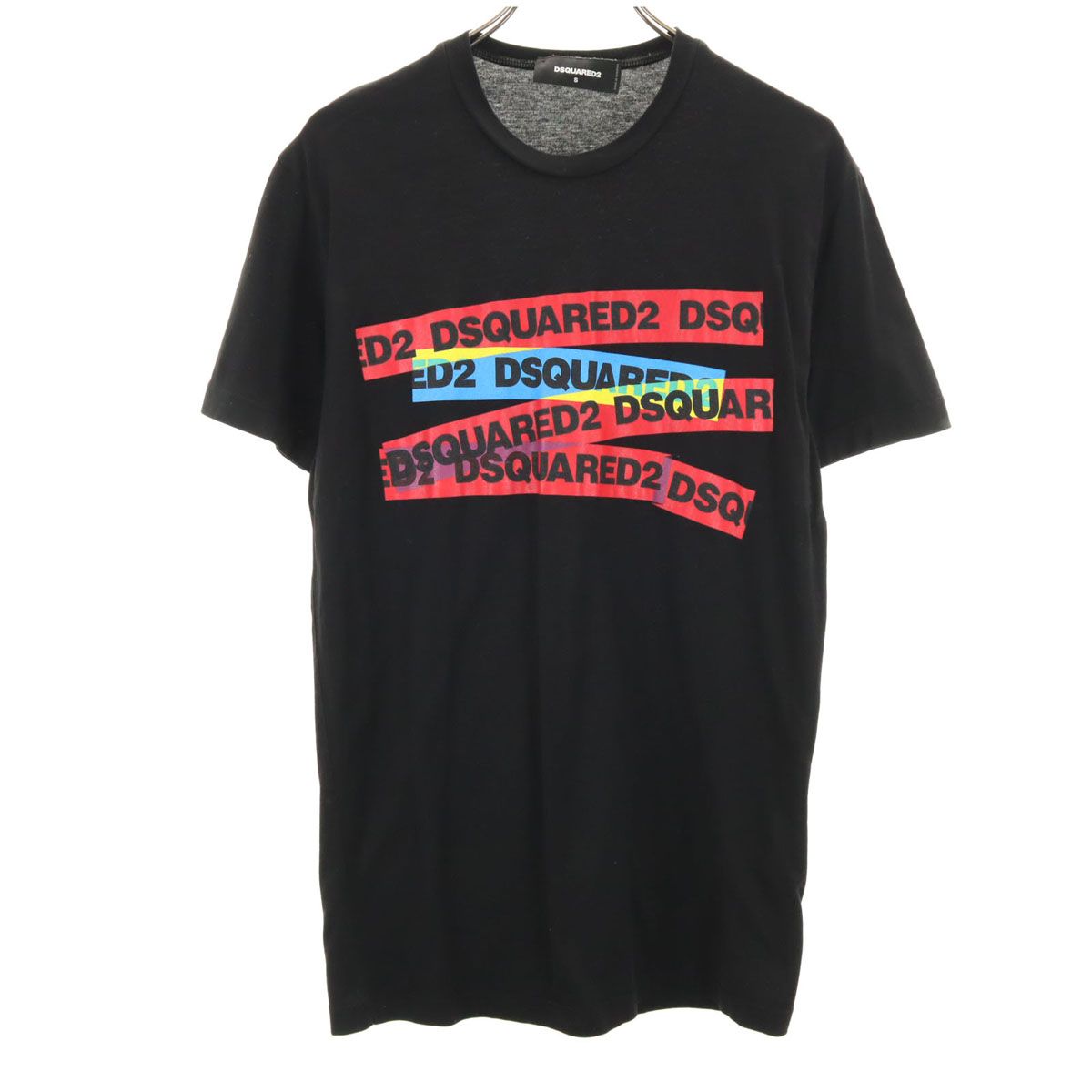 DSQUARED2 ディースクエアード 半袖 Tシャツ S ブラック メンズ 古着 