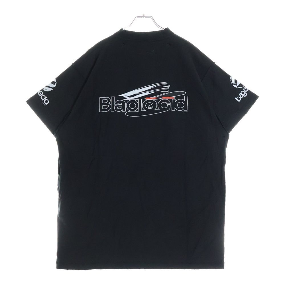 BALENCIAGA (バレンシアガ) ダメージ加工 ロゴプリント半袖T