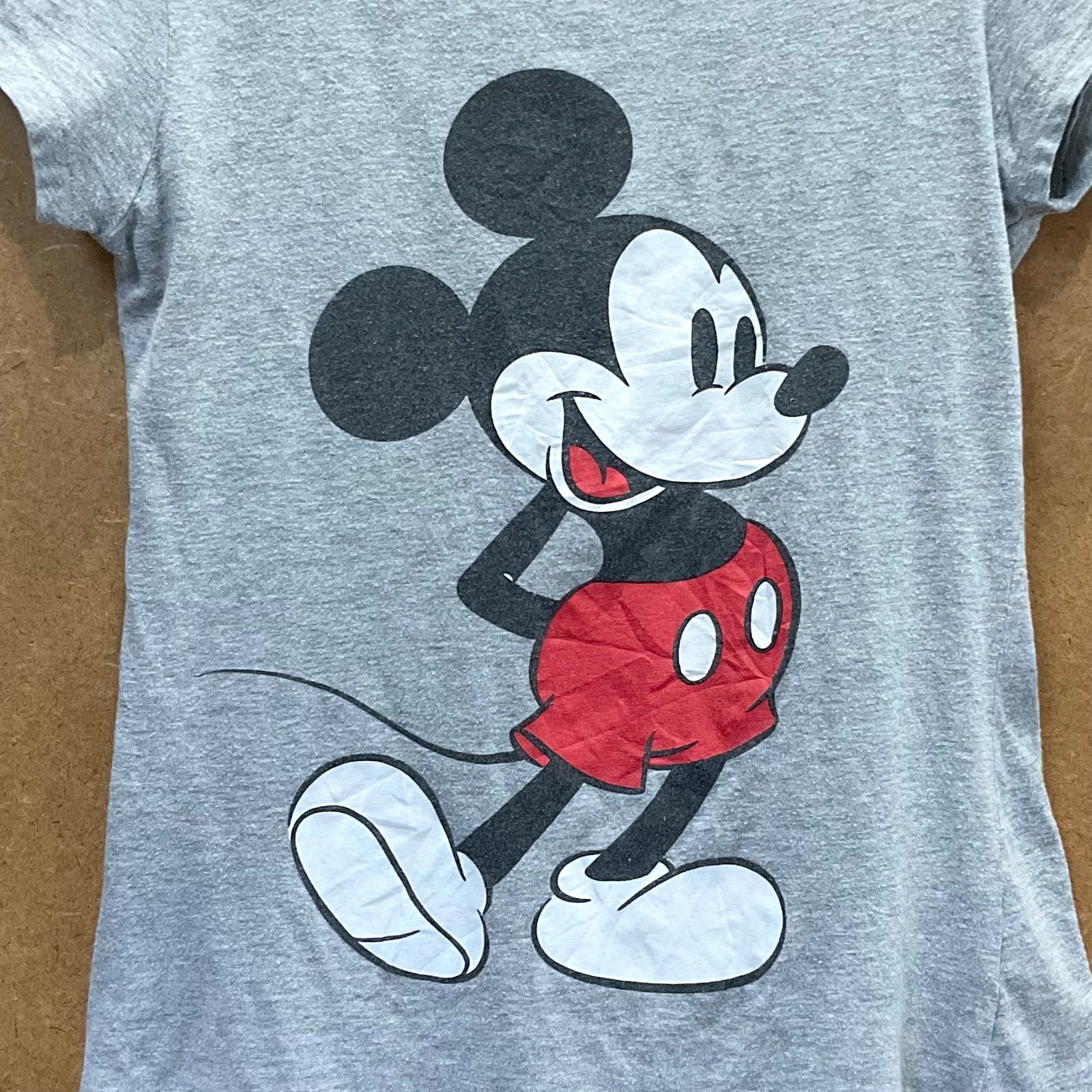 USA古着 ミッキーマウスMICKEY MOUSE ディズニーDisney 半袖Tシャツ 灰色M