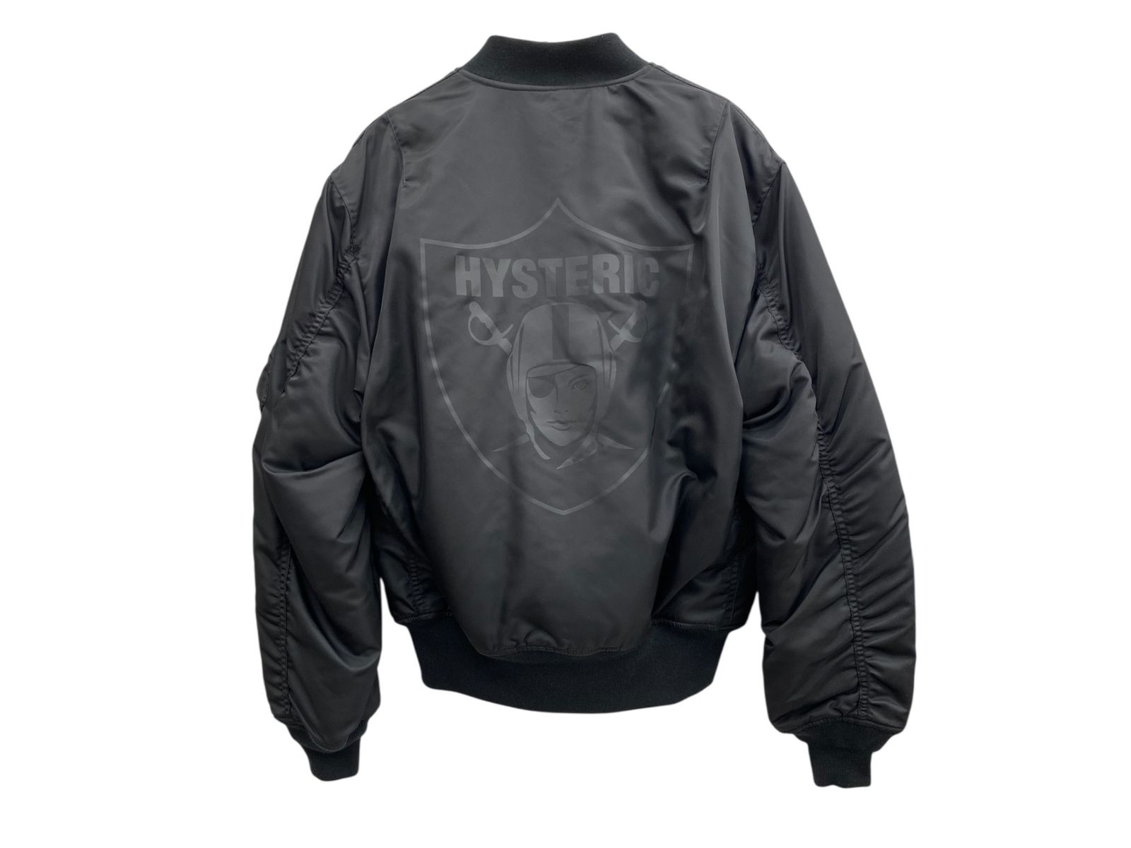 HYSTERIC GLAMOUR ヒステリックグラマー MA-1 フライトジャケット 中綿 バックプリント 02223AB02496 L ブラック メンズ 009