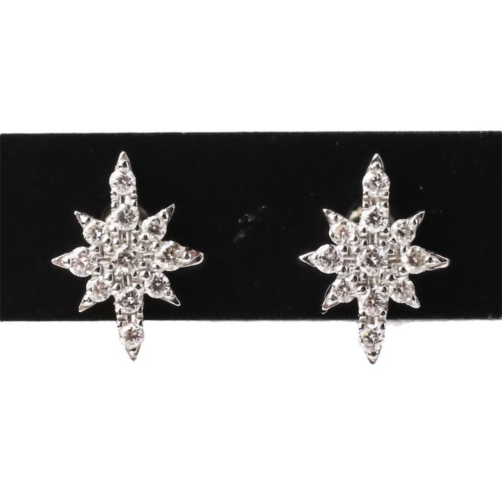 美品 STAR JEWELRY スタージュエリー K18WG ダイヤモンド 0.06ct