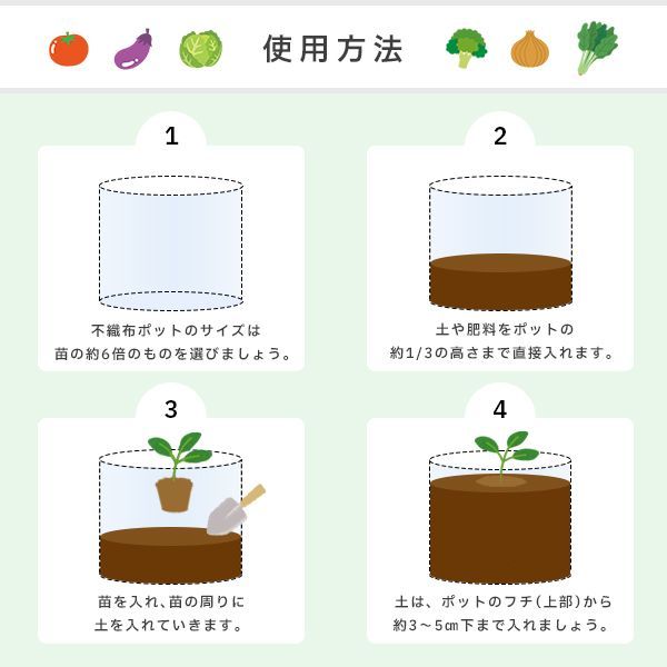 不織布ポット 12ガロン 6個 不織布プランター 13号 14号 植木鉢 フェルトプランター 軽い 軽量 家庭菜園 深鉢 フェルト 布鉢 黒  メルカリ