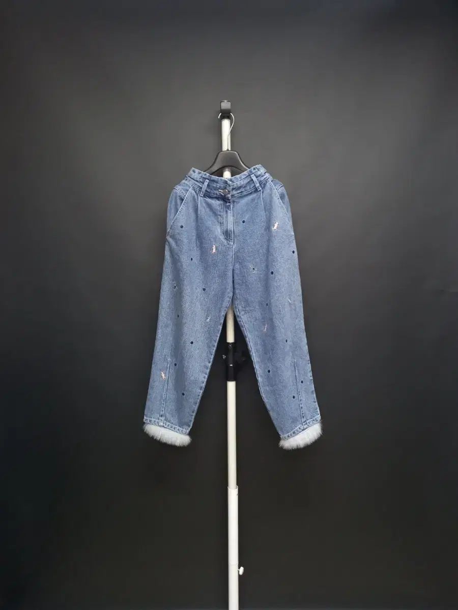 オーズセカンド 秋冬 ハイウエスト 8分丈 デニム パンツ 44 33