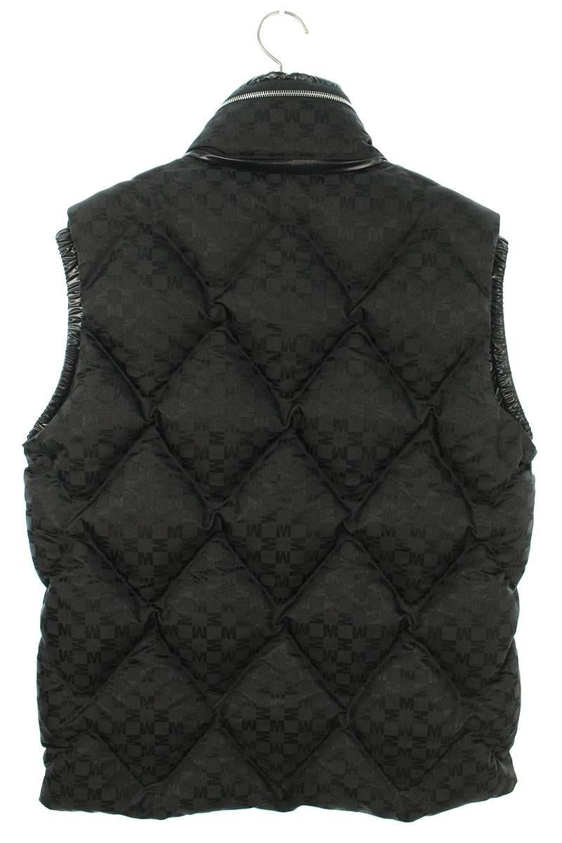 MONCLER KITA GILET ダウンベスト ブラック モンクレール KITA GILET ロゴワッペン総柄ダウンベスト メンズ 3