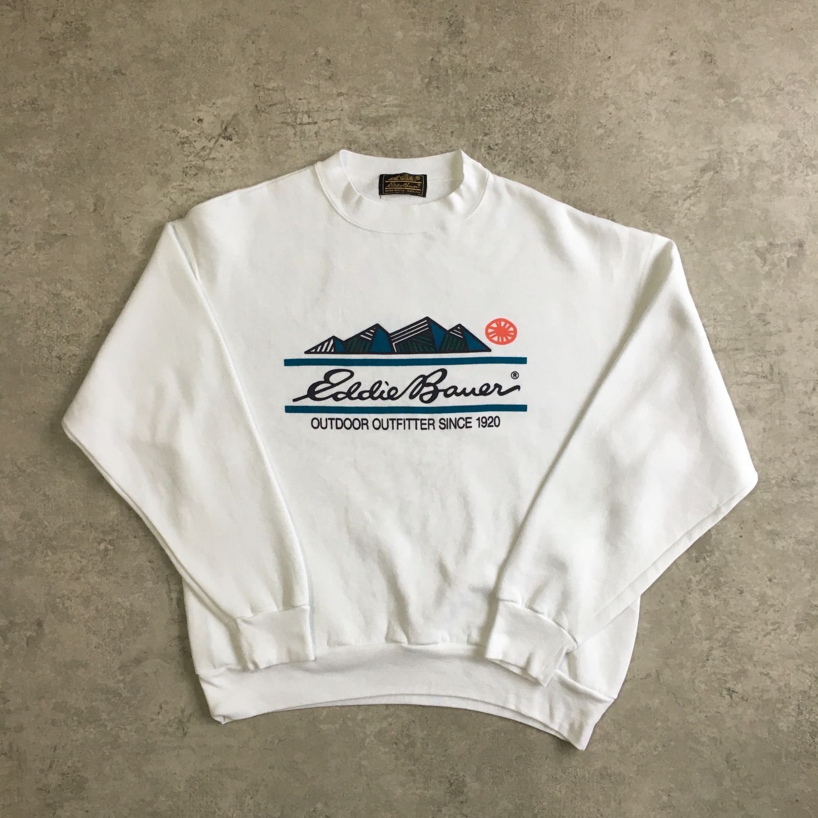 80~90s Eddie Bauer Logo Printed Sweatshirt エディーバウアー