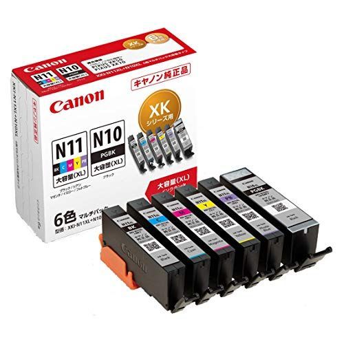 大容量タイプXKI-N11XL+N10XL6MP Canon 純正 インクカートリッジ XKI-N11XLBKCMYPB+N10XL 6色マルチパック 大容量タイプ XKI-N11XL+N10XL6MP 長さ:4.35cm 幅:11.4cm 高さ:10.35c