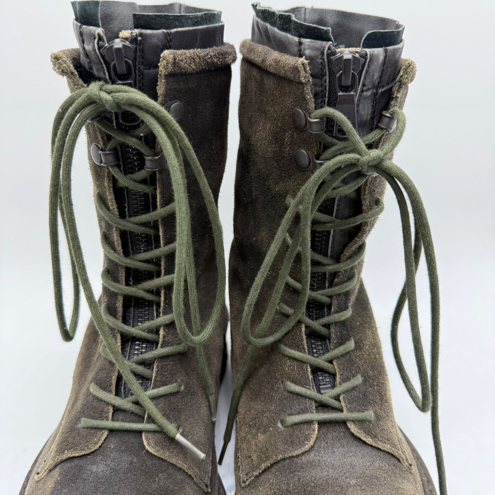 00's alfredoBANNISTER バニスター レースアップZIPブーツ