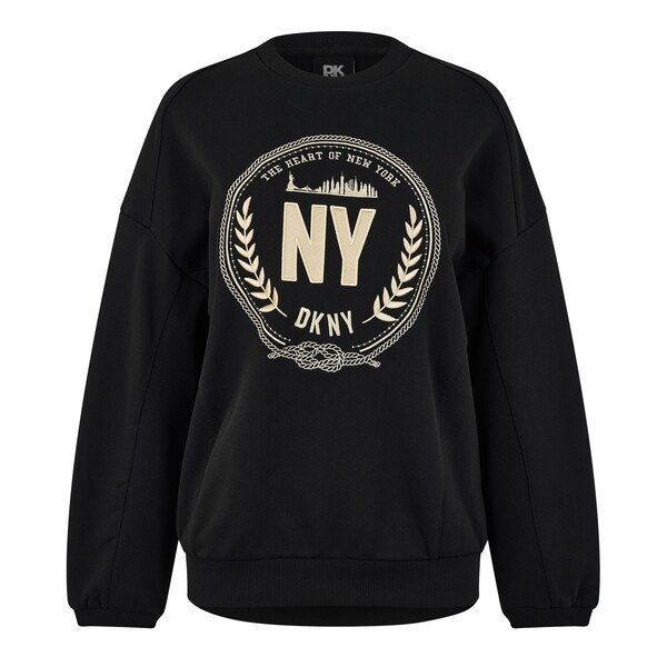 【送料無料】 ダナ キャラン ニューヨーク レディース ジャケット・ブルゾン アウター DKNY LS Sweatshirt Ld44 BLACK