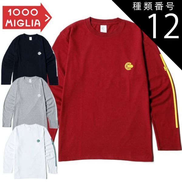 種類12:ホワイト/S ミッレミリア ロングスリーブ ラフェスタ オリジナル ロング Tシャツ 車 ウェア Mille Miglia La Festa Original ロングT-SHIRTS