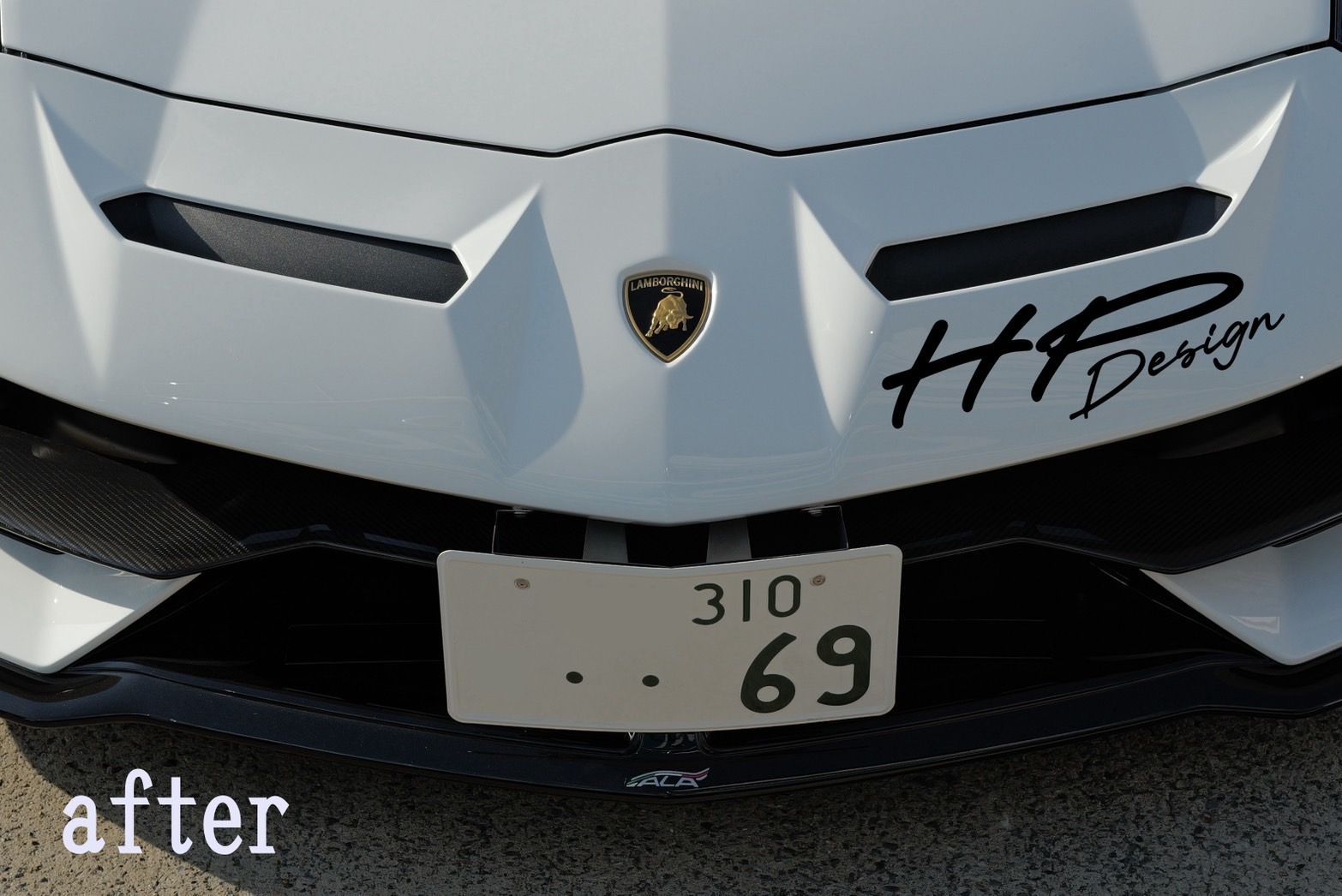 Lamborghini Aventador SVJ フルチタン ナンバーステー