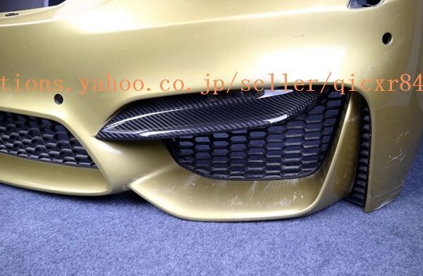 BMW M3 M4 F80F82F83 Bタイプ ドライカーボン製 フロントバンパー スプリッター エプロンフラップ リップスポイラー 2個左右セットq46972
