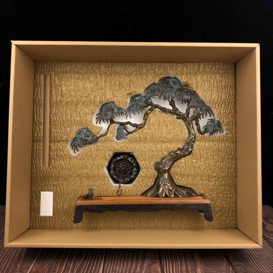 銅製 大樹蓮華弔炉 室内檀香炉 机 書斎薫香炉 香道具 工芸品 置物 銅製 大樹蓮華弔炉 室内檀香炉 机 書斎薫香炉 香道具 工芸品