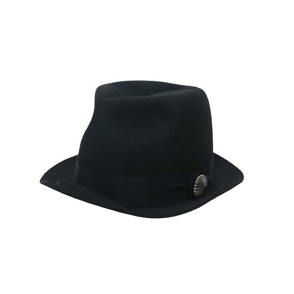 NEIGHBORHOOD ネイバーフッド 10AW PARCHMAN|W-HAT 102RPNH-HT02 パーチマン ウール ハット ブラック 帽子 フェドーラ 中折れ帽 黒 サイズL sepk
