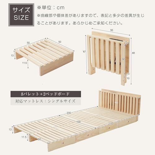 大 ローベッド 木製 すのこベッド おしゃれ 天然木 お掃除ロボット対応 パレットベッド 分割 パレットベッド×8枚 OSJ ベッドフレーム WWW_KANDAIZUMI_COM