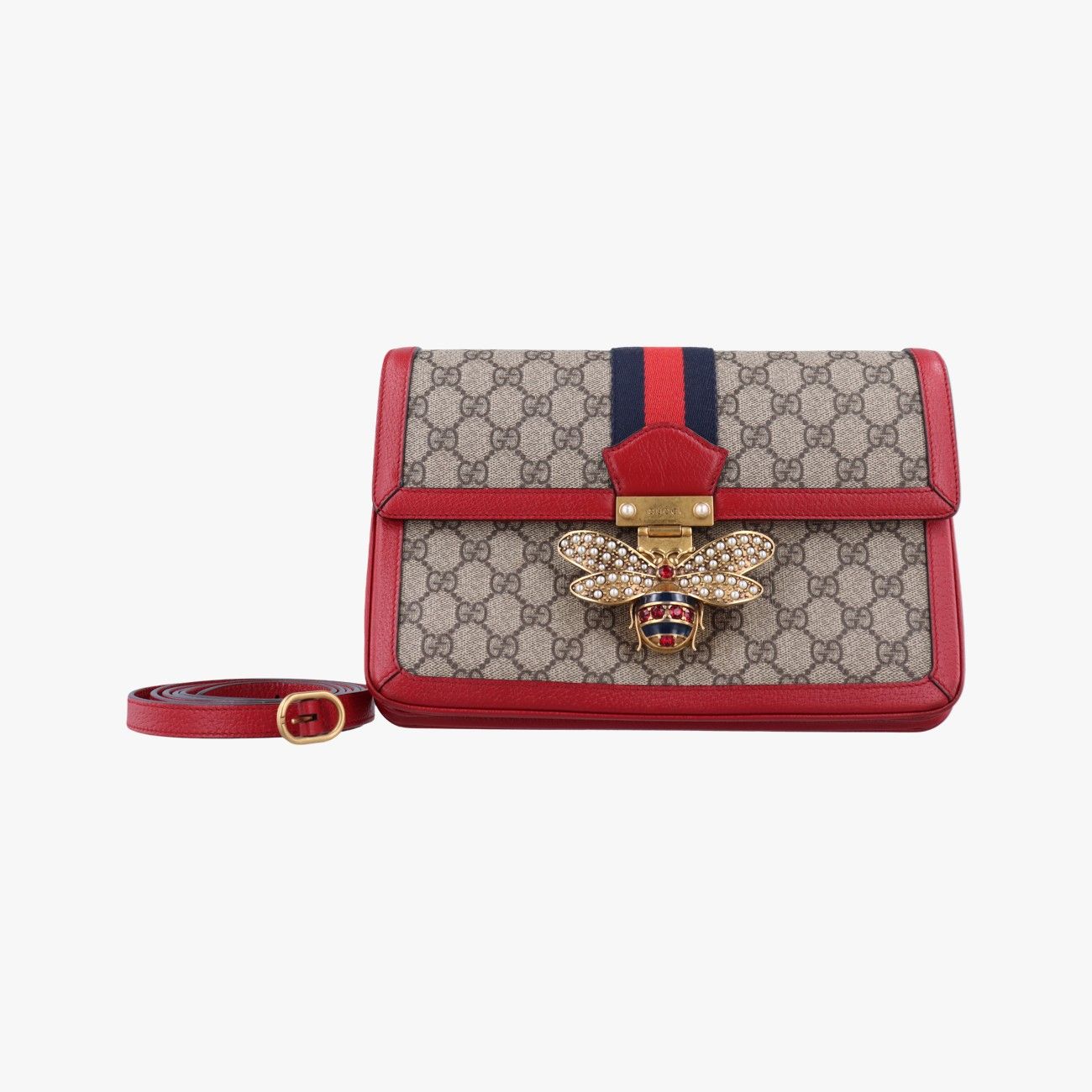 グッチGucciクイーン マーガレットベージュ×マルチカラーPVCコーティングキャンバス524356I028107241