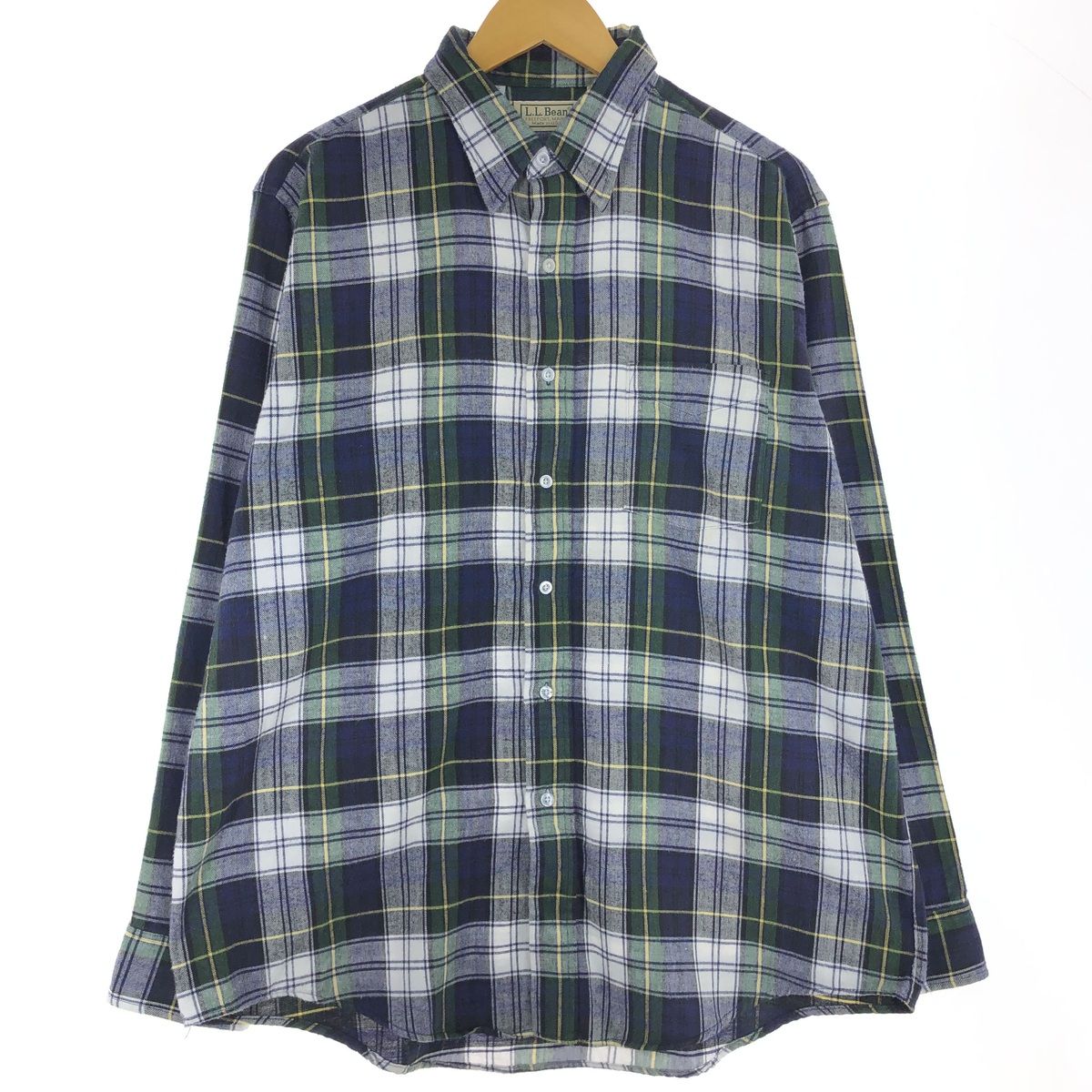 古着 80年代 エルエルビーン L.L.Bean 長袖 フランネルチェックシャツ USA製 メンズL ヴィンテージ/eaa436343