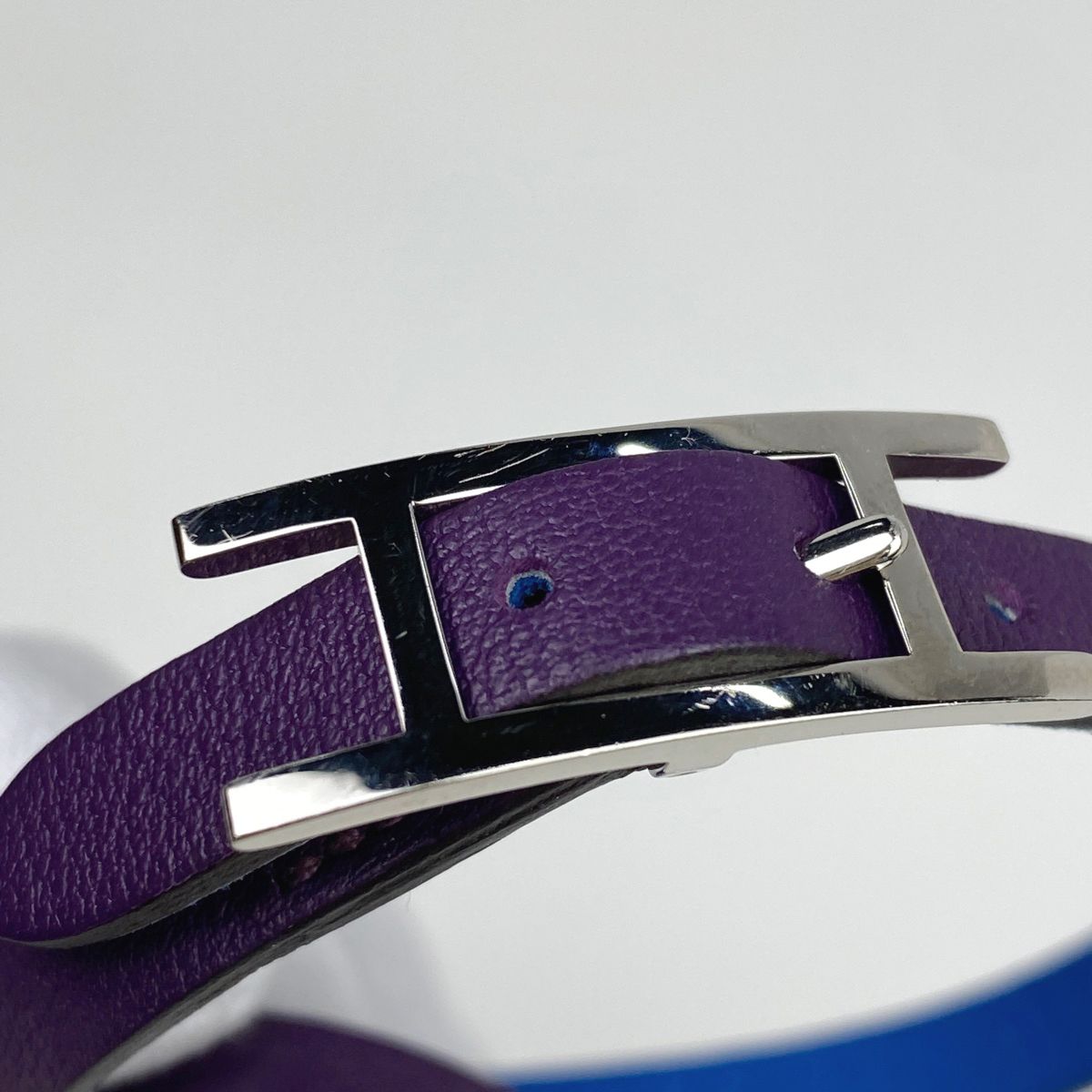 エルメス HERMES アピ 3 ブレスレット 腕輪 2連 ブレスレット シルバー 