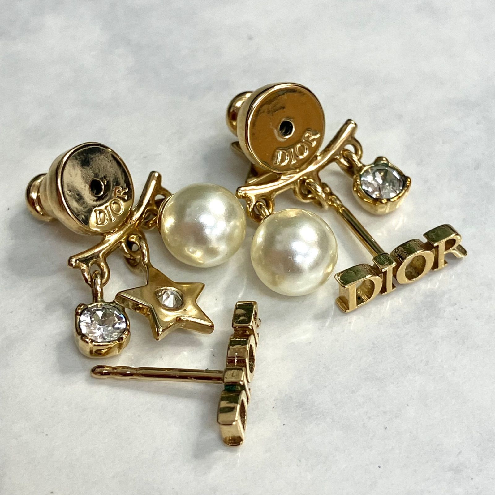 Dior ピアス レボリューション 片方 片耳 パール スター ロゴ ビジュー