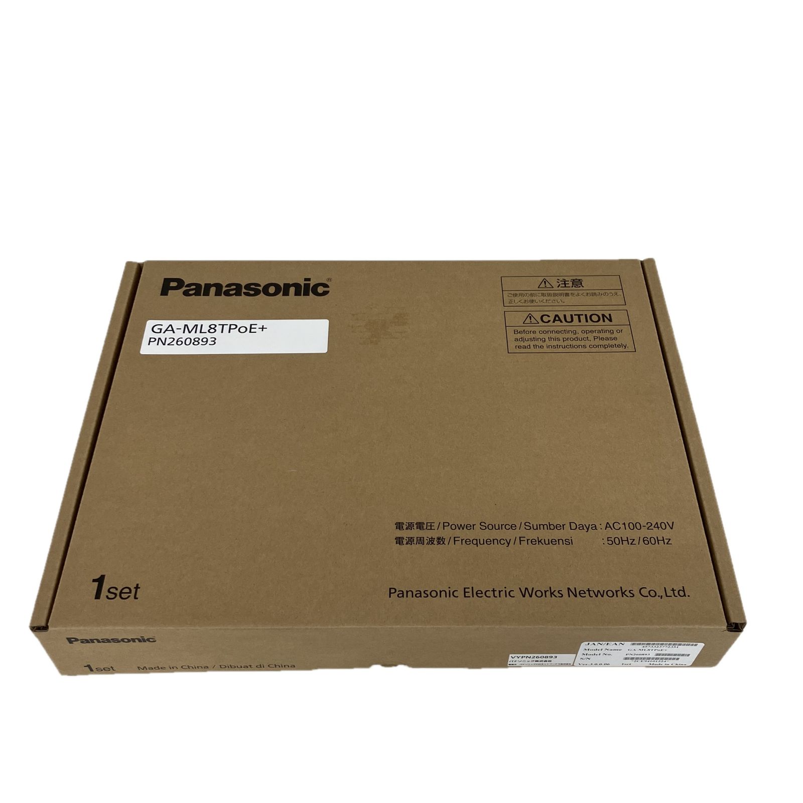PN260893 GA-ML8TPoE+ PoE給電スイッチングハブ Panasonic 未使用・欠 