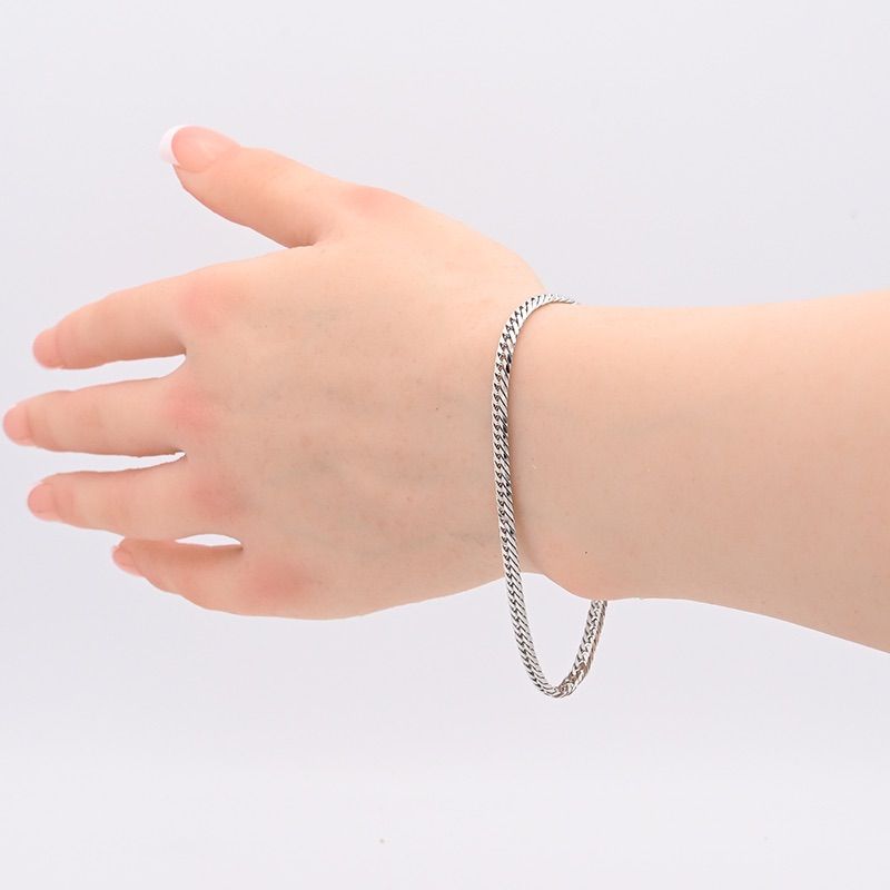 PT850(プラチナ) 喜平ブレスレット 6面ダブル 10.0g 18cm 新品 - メルカリ
