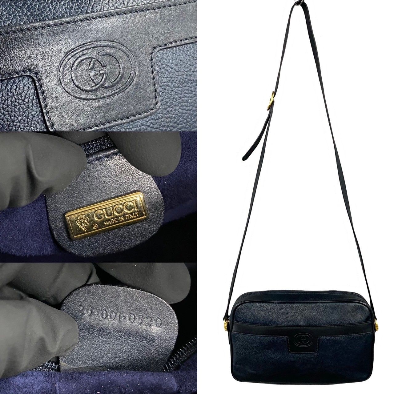 極 美品 袋付き GUCCI グッチ オールドグッチ ヴィンテージ GG ロゴ