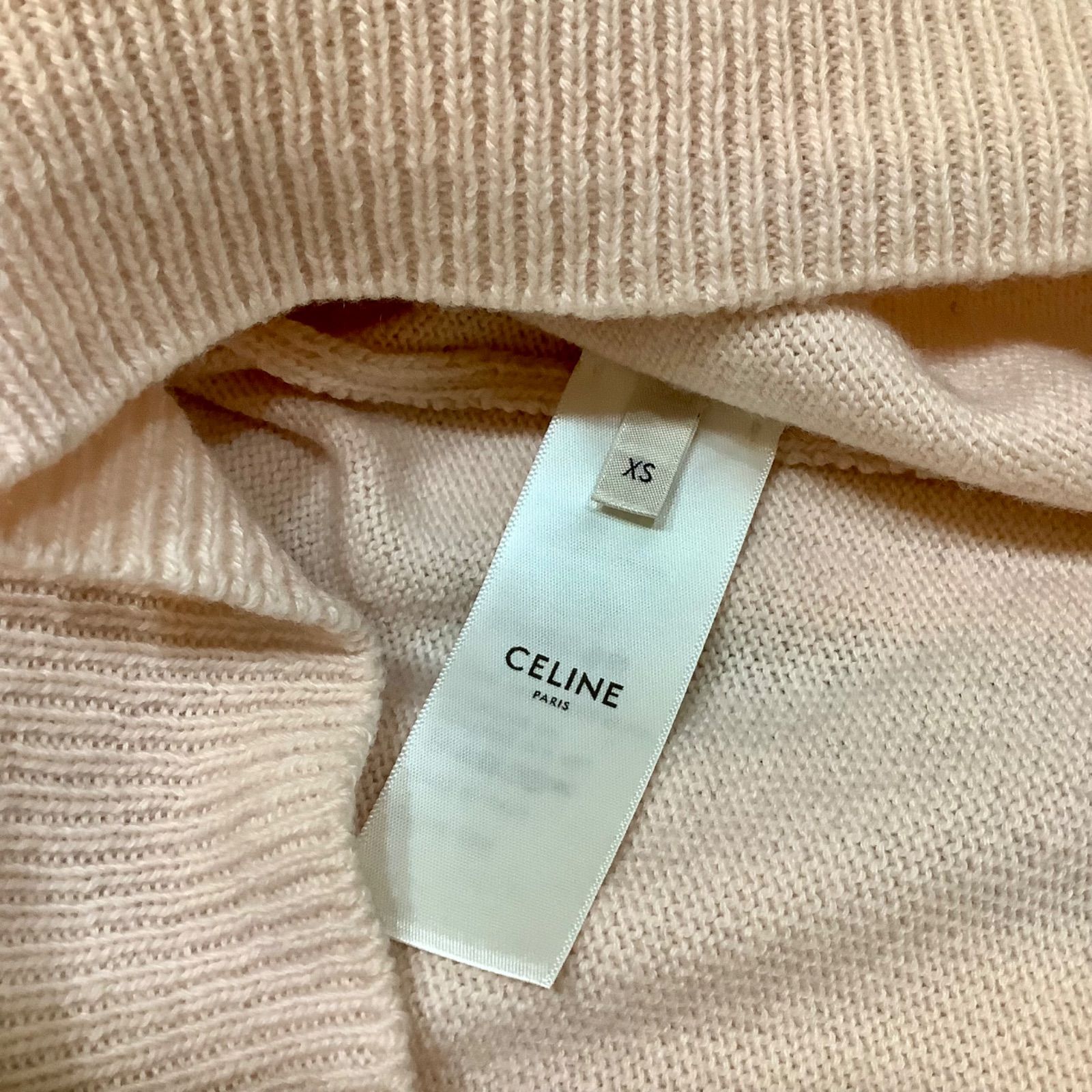 セリーヌ CELINE エディ期 馬車 刺繍 カシミヤ タートルネック