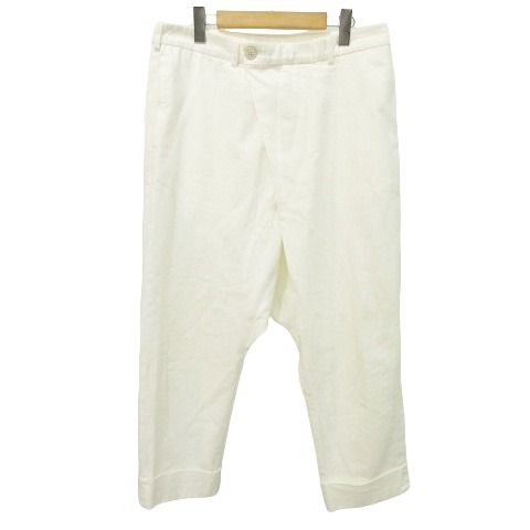 ガブリエレパジーニ Gabriele Pasini サルエルパンツ デニム ボトムス 無地 厚手 イタリア製  JG11131/52 48 約Lサイズ 白 ホワイト IBO58