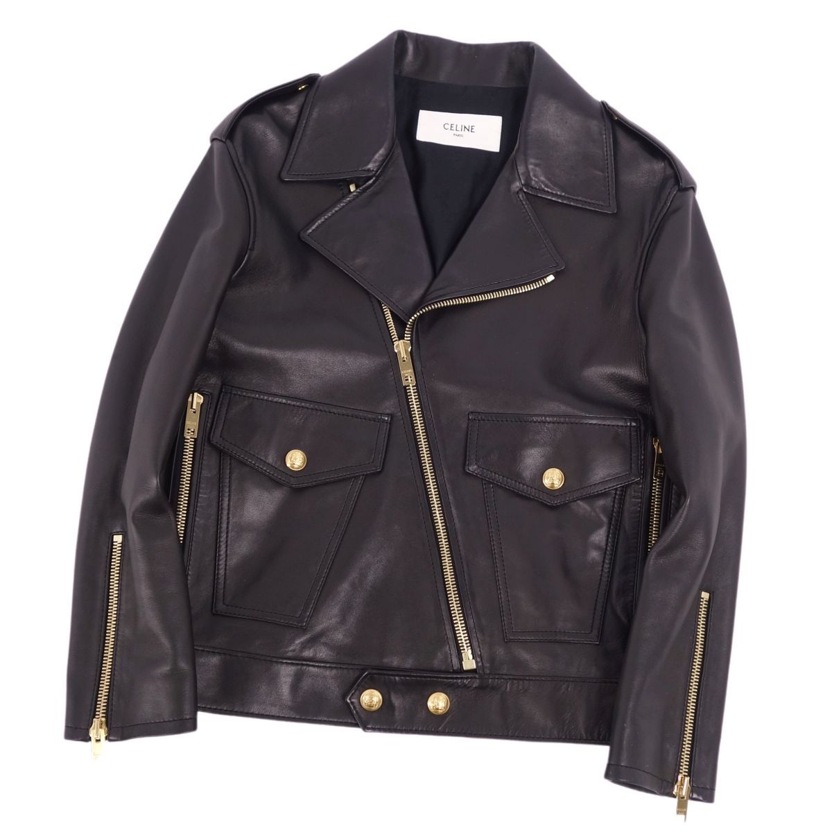 極美品 セリーヌ CELINE ジャケット 22AW レザージャケット