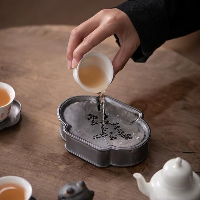 壺承 茶盤 中国茶 台湾茶 中国茶器 茶道具 茶道 ほうじ茶 茶器 錫製 - メルカリ