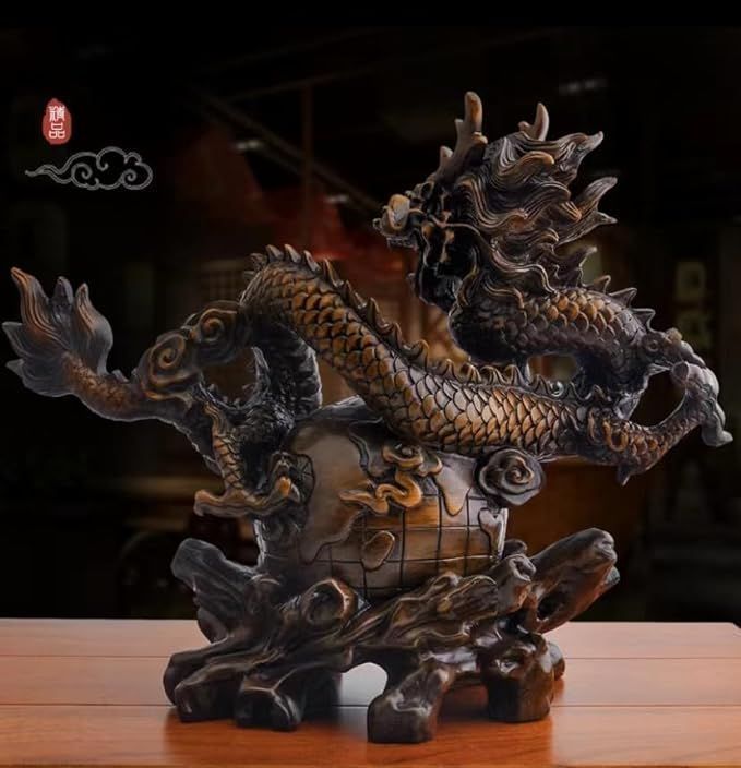 龍の置物(中) 風水龍 金龍 ドラゴン 昇り 竜 オブジェ 工芸品 龍の置物(中) 風水龍 金龍 ドラゴン 昇り 竜 オブジェ 工芸品