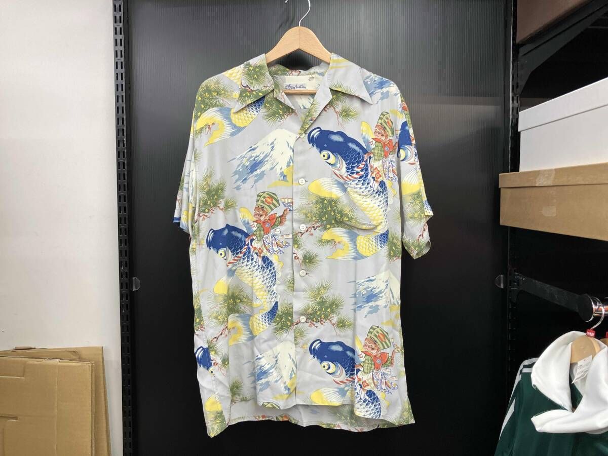SUN SURF MONKEY THE CARP RIDER SS34179 ｻﾝｻｰﾌ ｱﾛﾊｼｬﾂ L ｸﾞﾚｰ