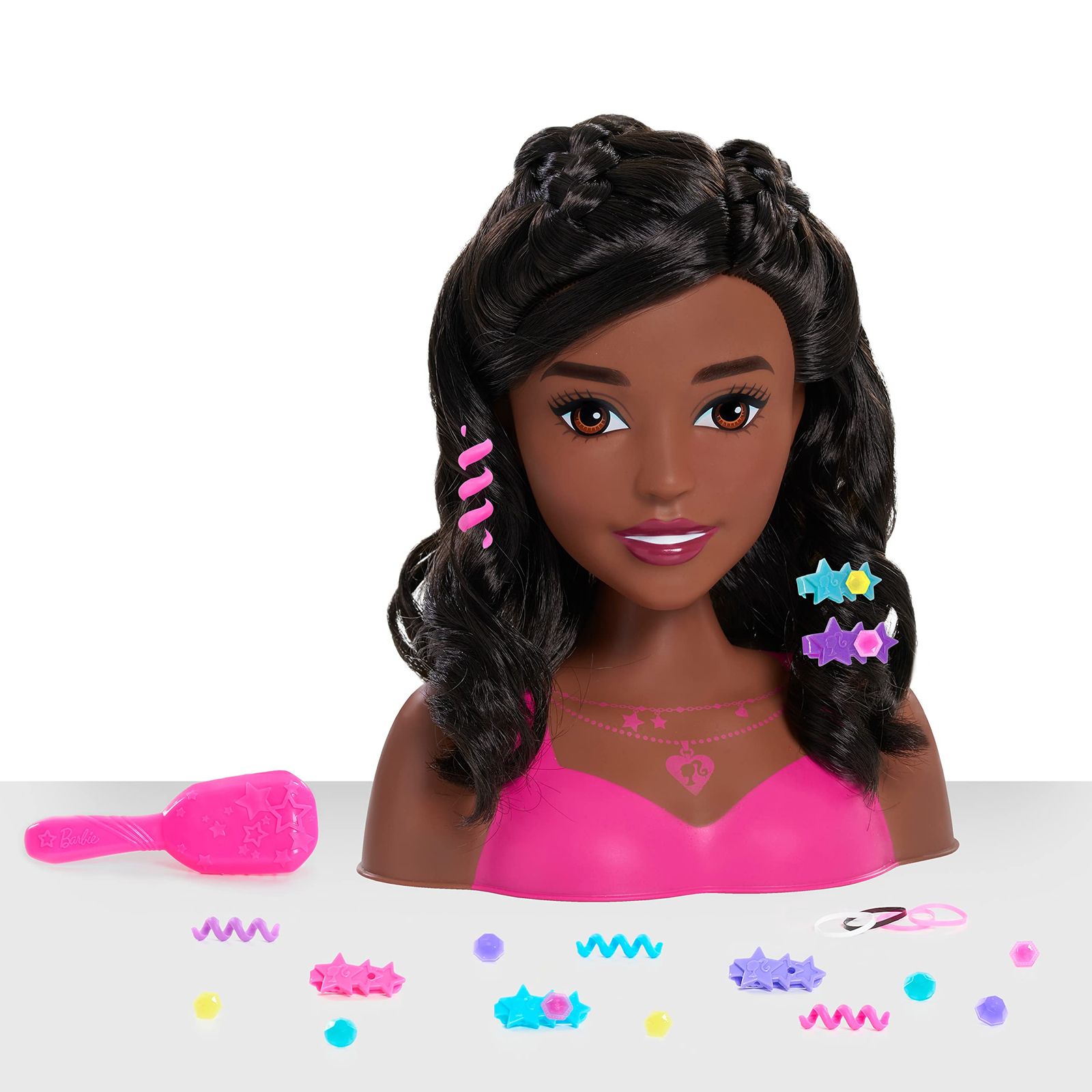 Barbie Fashionistas 8-Inch Styling Head， Black Hair， 20-Pieces [黒髪]
