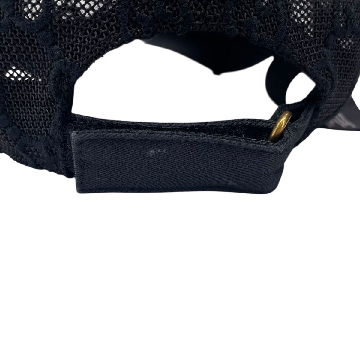 GUCCI グッチ メッシュベースボールキャップ 黒 GG柄 Sサイズ 25024911 