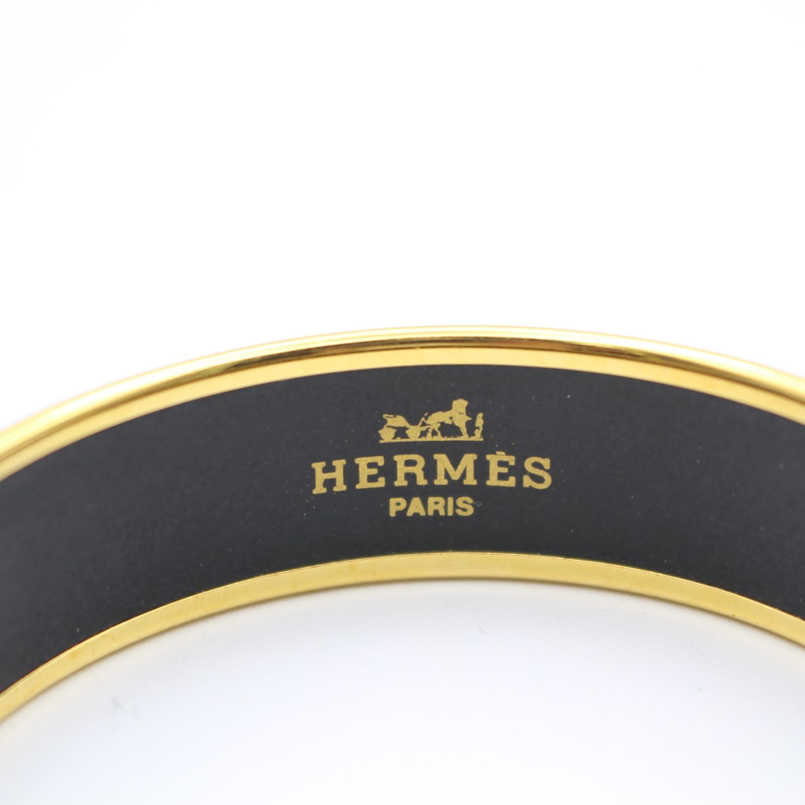 HERMES エマイユ バングル 七宝焼 シマウマ アクセサリー ゴールド  