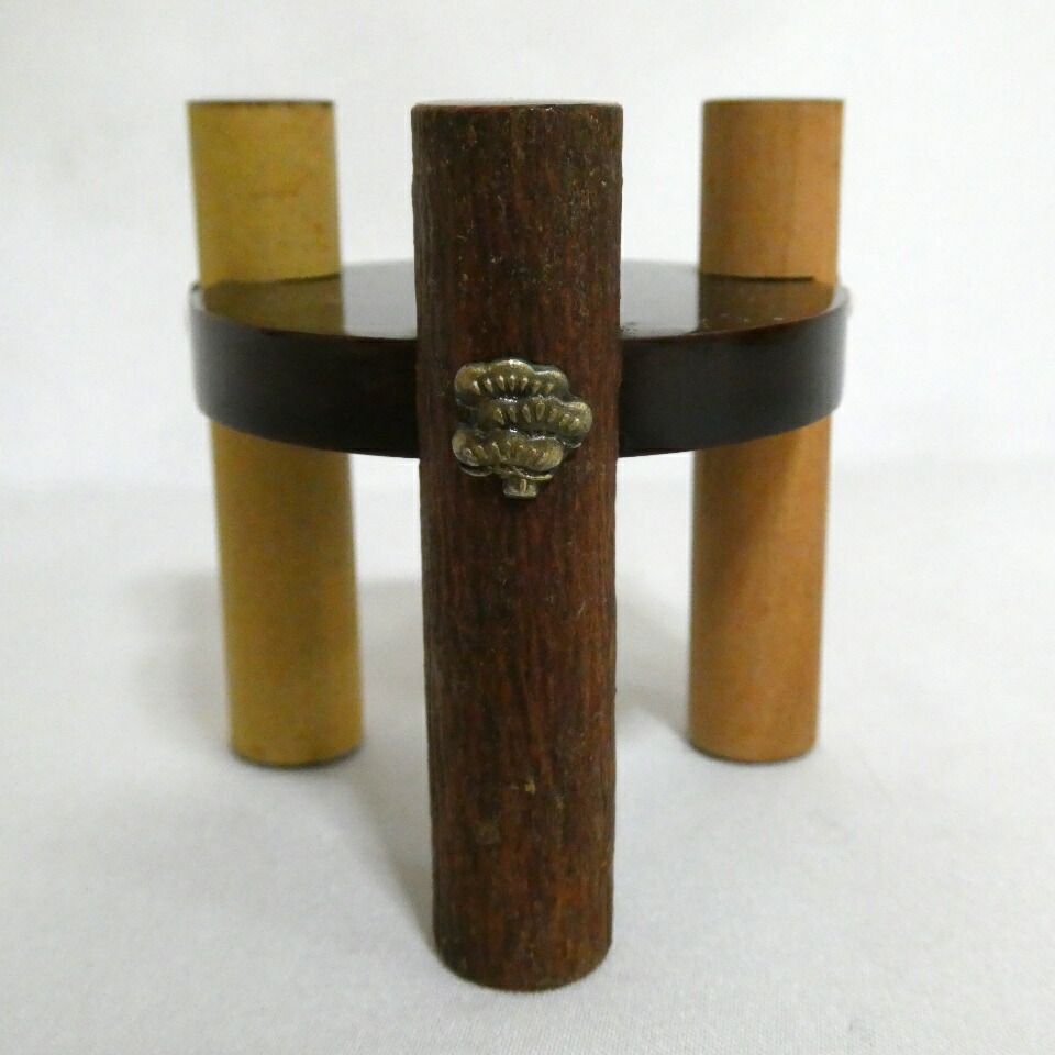 十月の特売品 平安塗師 浄白作 淡々斎好 松竹梅 蓋置 茶道具